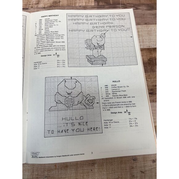 Ziggy Designs In Counted Cross Stitch Pattern Book - Picture 5 of 5